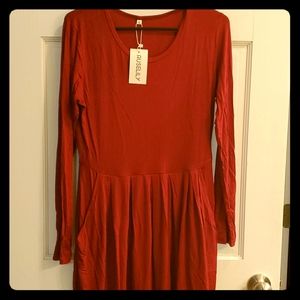 Long sleeve dress with pockets